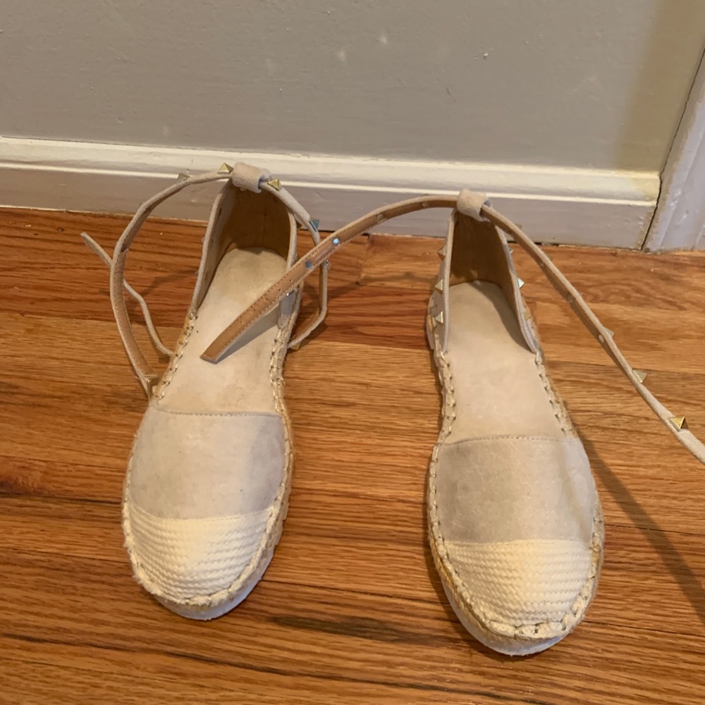 Cream espadrilles size 7